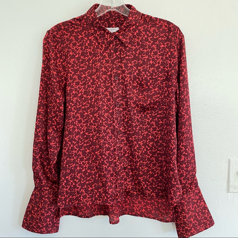 Equipment Huntley Floral Collared Blouse